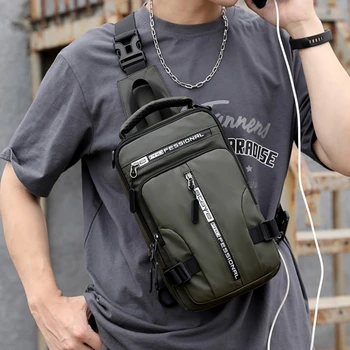 New Multifunction Crossbody Bag For Men Anti-theft Shoulder Messenger Bags Male Waterproof Charging USB Bag Casual Tote 4