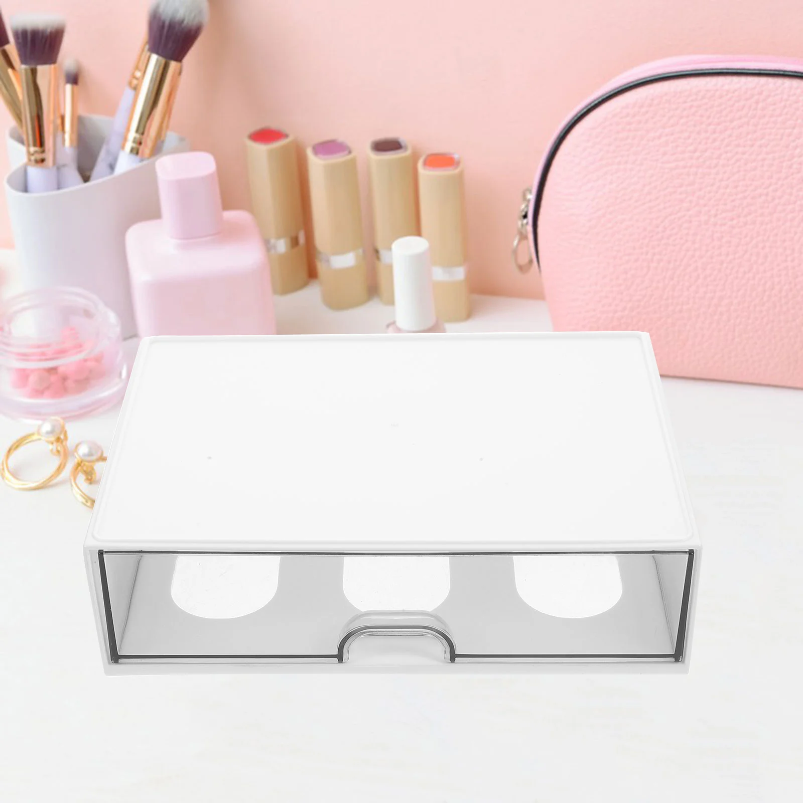 

Stacking Storage Box Plastic Drawer Type Sundries Stationery Storage Case