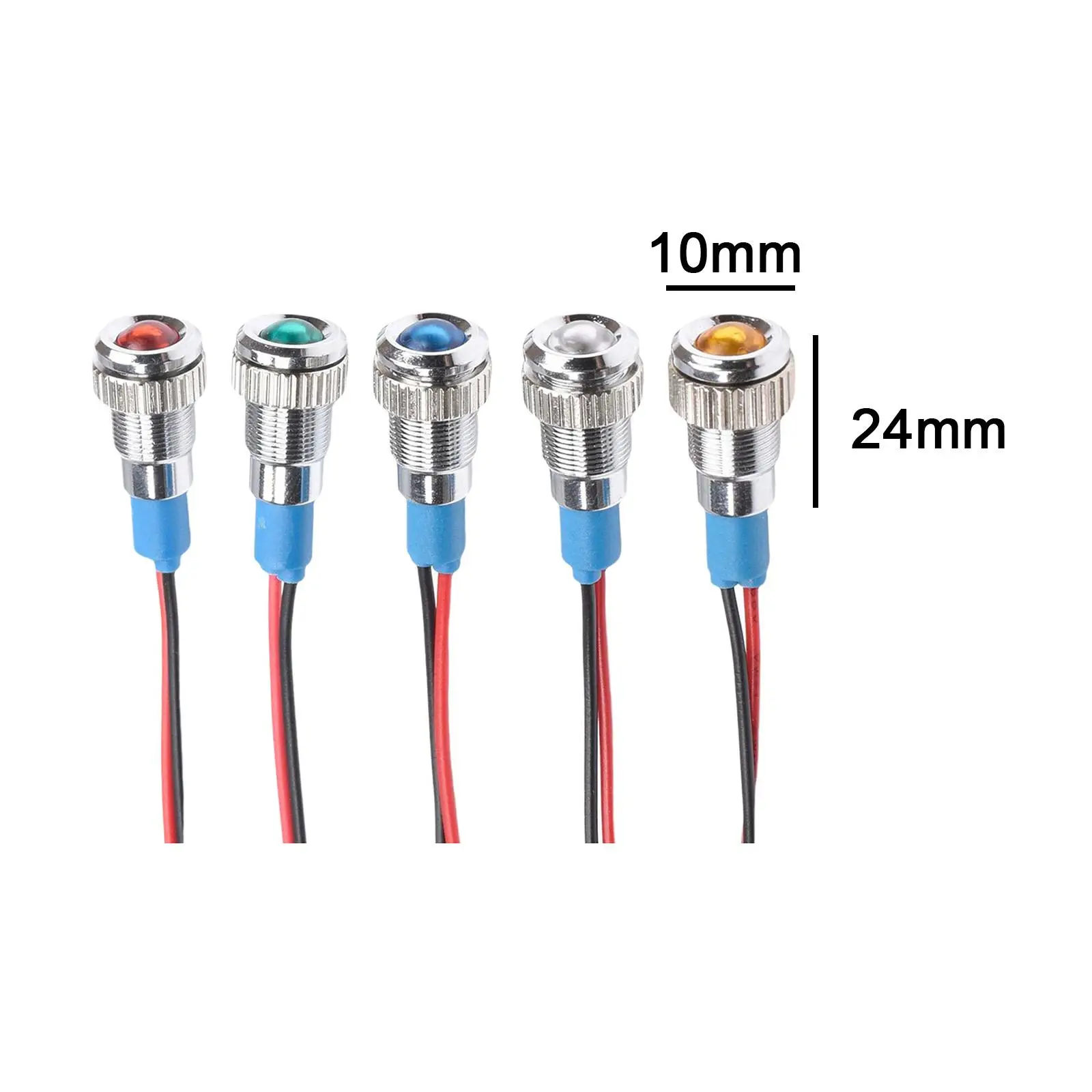 5 LED 표시등, 자동차 액세서리, 3개, 방수, 와이어 포함, 오토바이 방향 지시등용 신호등