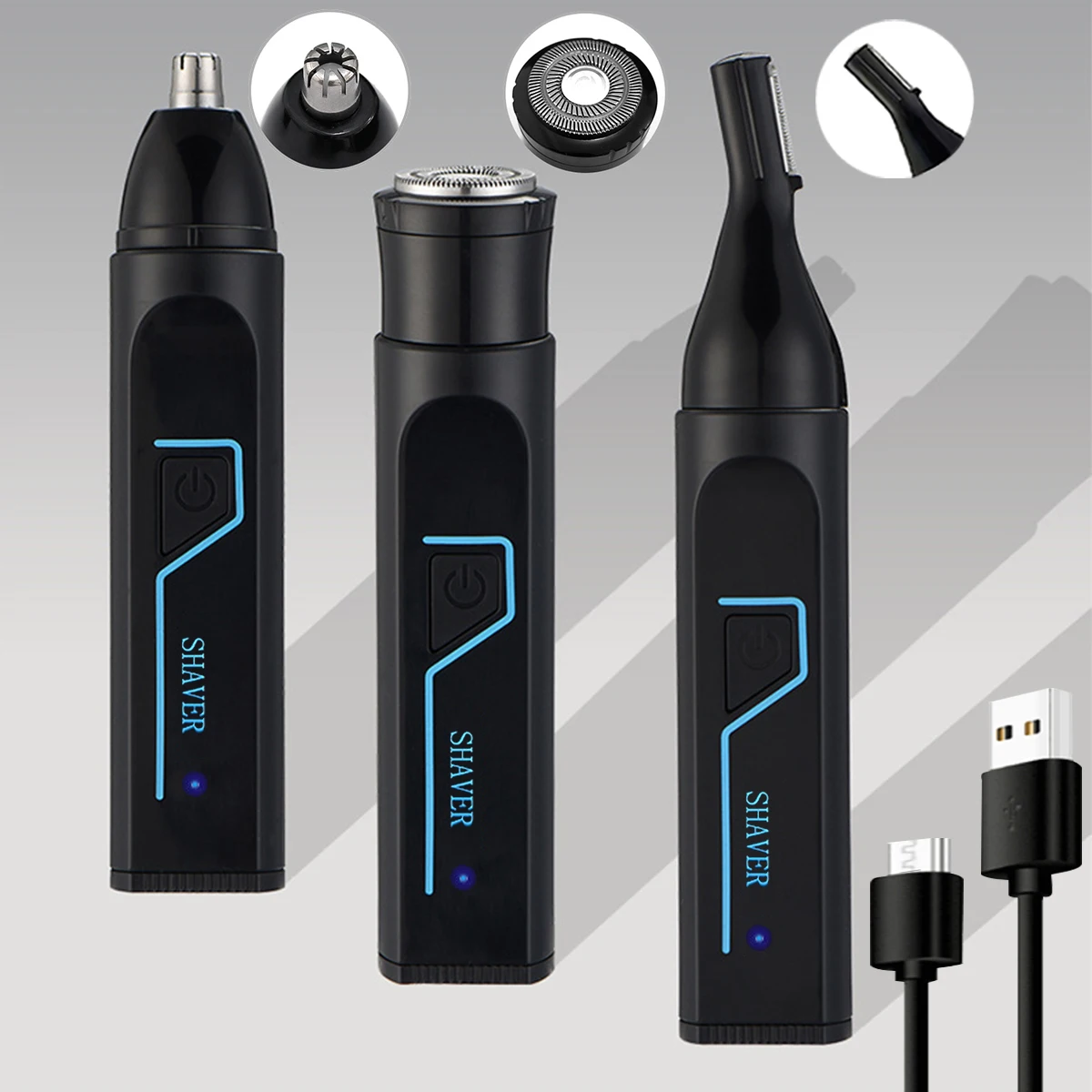 Man Hair Epilators Trimmers 3-in-1