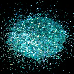 Holographic Chunky Glitter Flakes for DIY Nail Art & Epoxy Creations (Sky blue)