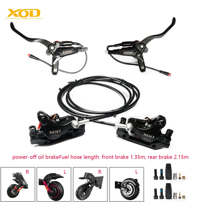 Freno Idraulico Posteriore XOD XD-H880 – E-bike Scooter, 2 Pin, Taglio Motore