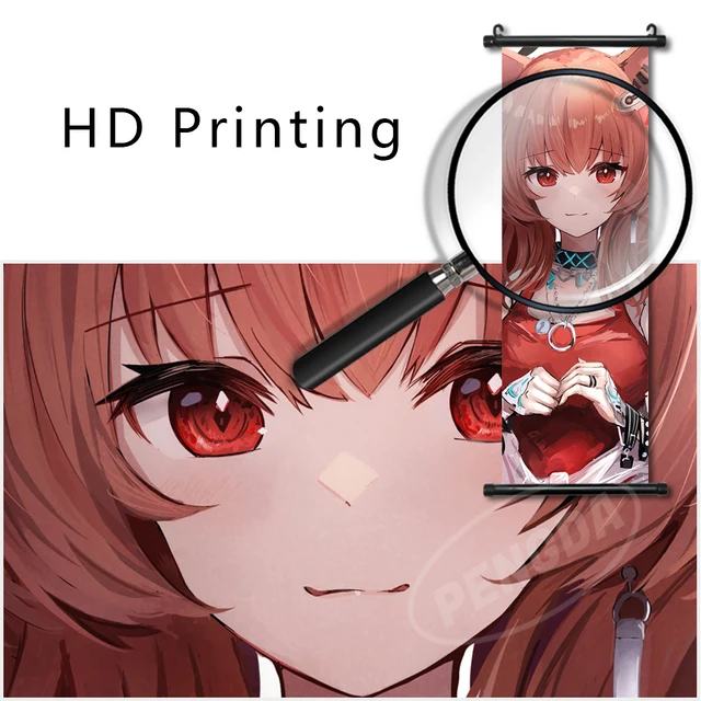 Jogos de anime arknights w kaltsit pintura em tela de madeira maciça  pendurado scroll print pintura cartaz moda decoração para casa - AliExpress