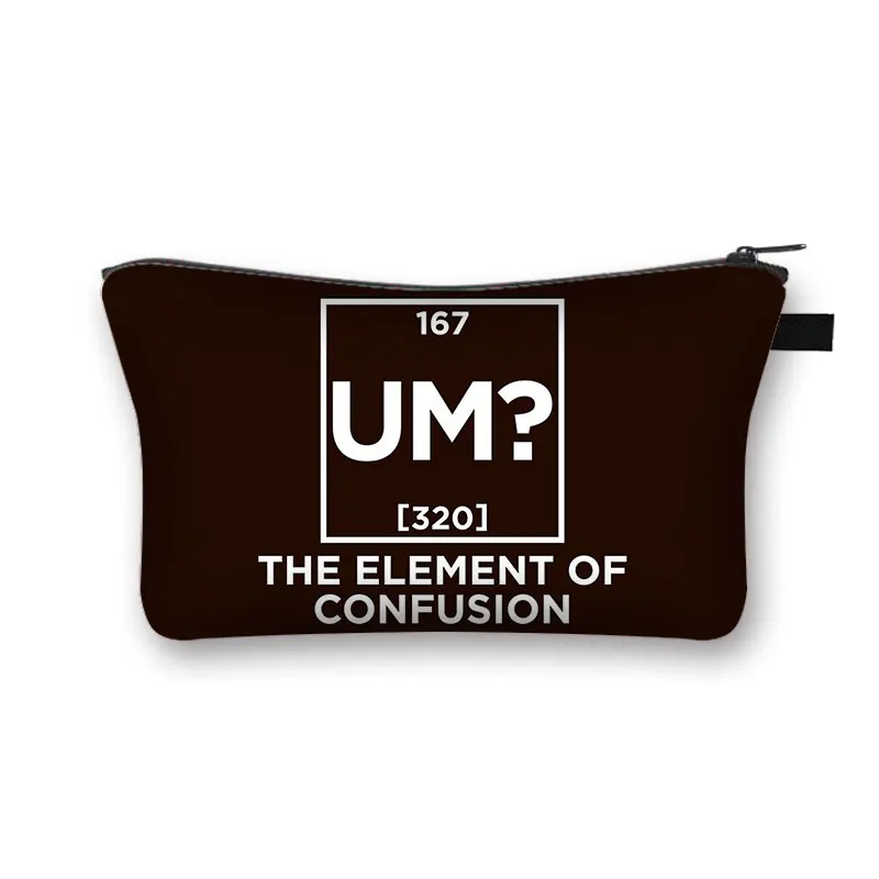 Periodic Table of Elements Print Home Storage Bag Women Beauty Makeup Bags Girls Cosmetic Case Lipstick Small Pouch Gift 2