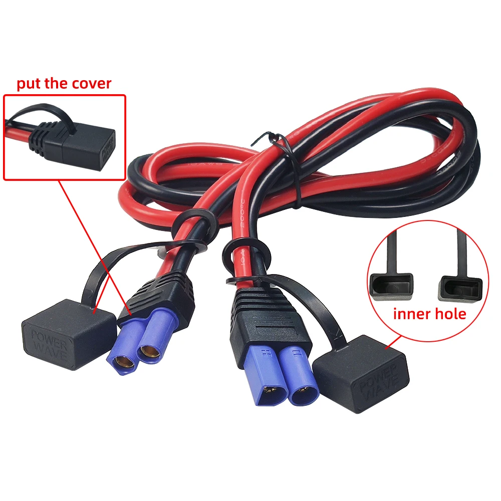 

10AWG EC5 RC Lipo Battery Adapter Cable EC5 Male Female Connector Extension Cord with Dustproof Cover Emergency Start Power Plug