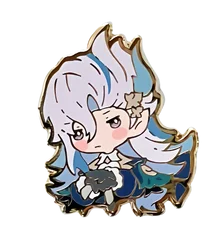 Genshin Impact Furina & Neuvillette Enamel Pin - Anime Game Collectible (PURPLE)