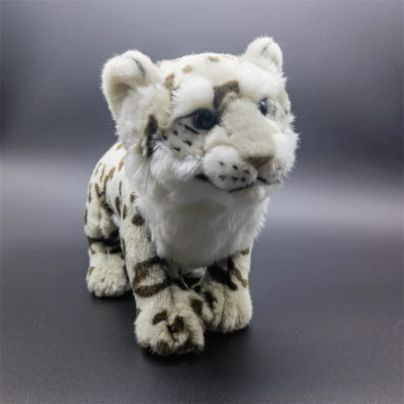 Snow Leopard Plush Toy High Fidelity Cute Snow Panther Plushie Lifelike Animals Simulation Stuffed Doll Kawai Toy Gifts For Kids 2