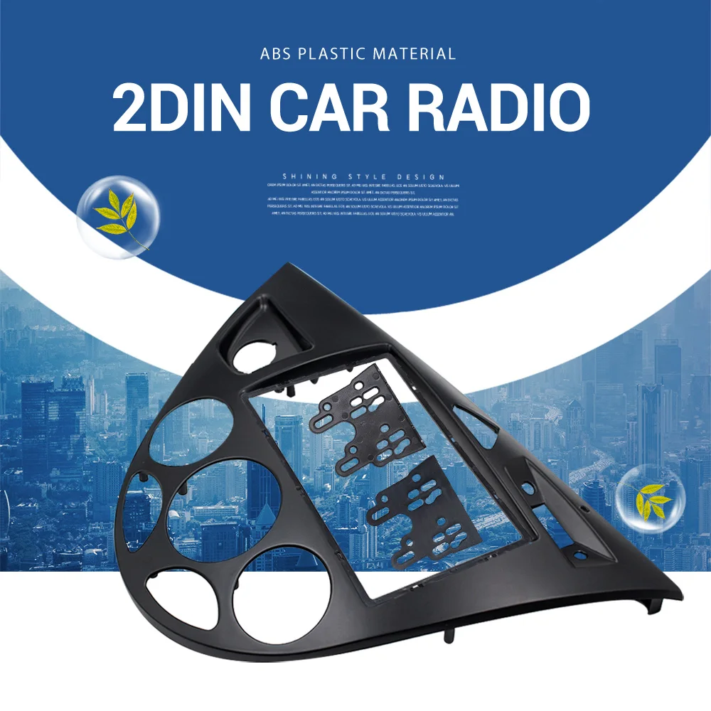 Doppio Pannello Stereo 2 Din Per Ford Fiesta Focus 1998-2006 Fascia Radio Mount Dash Mount Trim Kit Face Bezel