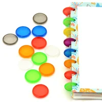 500pcs Transparent Plastic Binding Rings for Discbound Discs Notebook Planner Loose-leaf Mushroom Hole Binding Accessories 2
