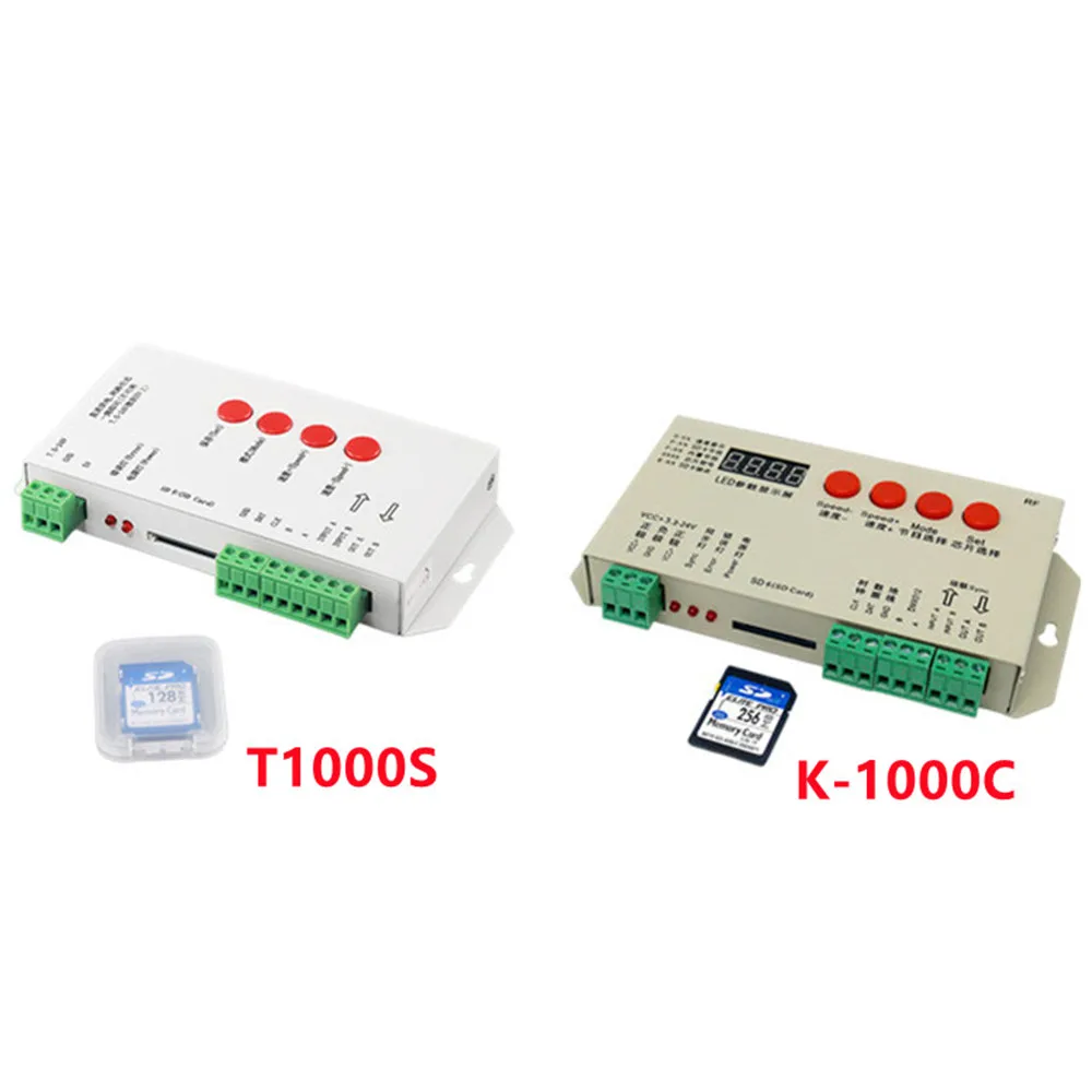 Controlador de K-1000C (actualizado), K1000C, WS2812B,WS2811,APA102,T1000S, WS2813, LED, 2048 píxeles, T-1000S