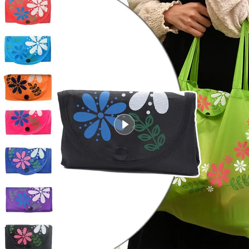 Large Foldable Shopping Bag Reusable Eco Bag Grocery Package Beach Toy Storage Bags Shoulder Printing Pouch Tote Pouch Organizer