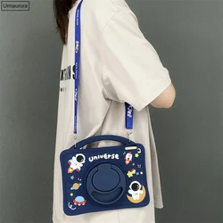 Child-Friendly Cartoon Silicone Tablet Stand Case - Shockproof and Fun! for Honor X9 11.5 inch (360 Handle Astronaut)