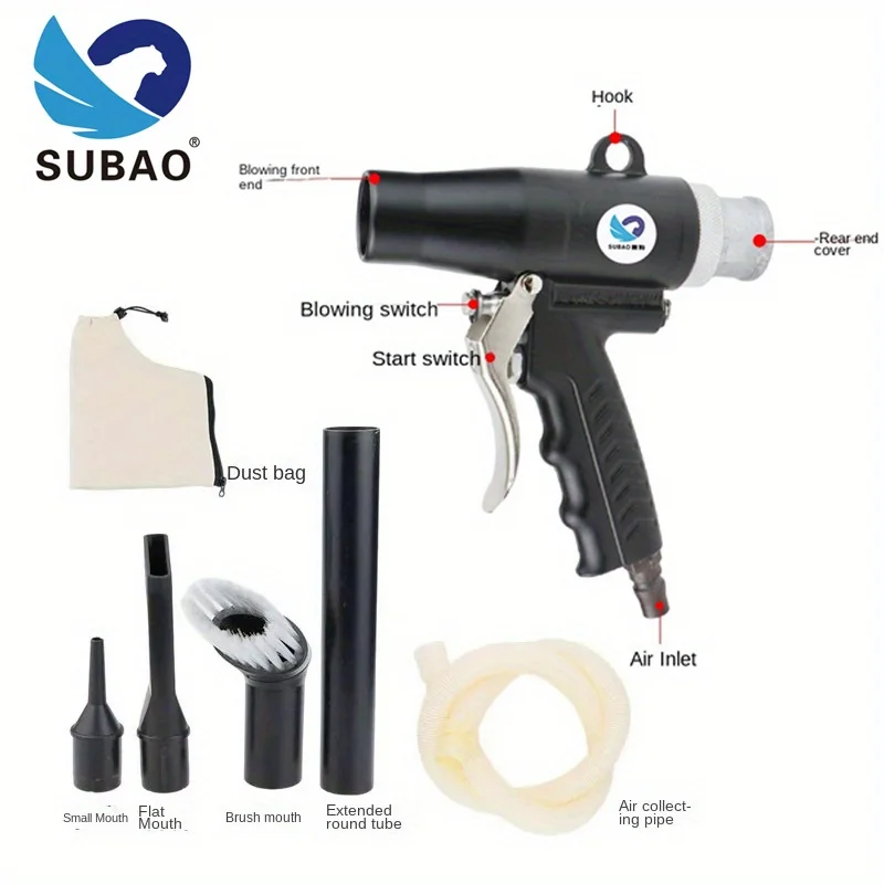 

SUBAO 009 Air Duster Compressor Pneumatic Blowing And Vacuuming Dual Purpose Exhaust Blower Car Vacuum Cleaner with 4 Heads