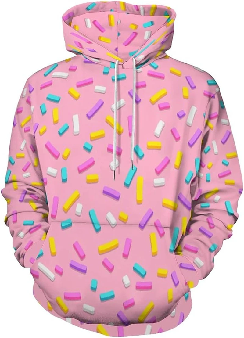 thumbnail image 1 of Sudadera con capucha para hombre, sudadera con estampado de helado en 3D, sudadera con capucha para hombre, sudadera con capucha divertida de gran tamaño con gráficos para primavera y otoño, jerséis d, 1 of 5