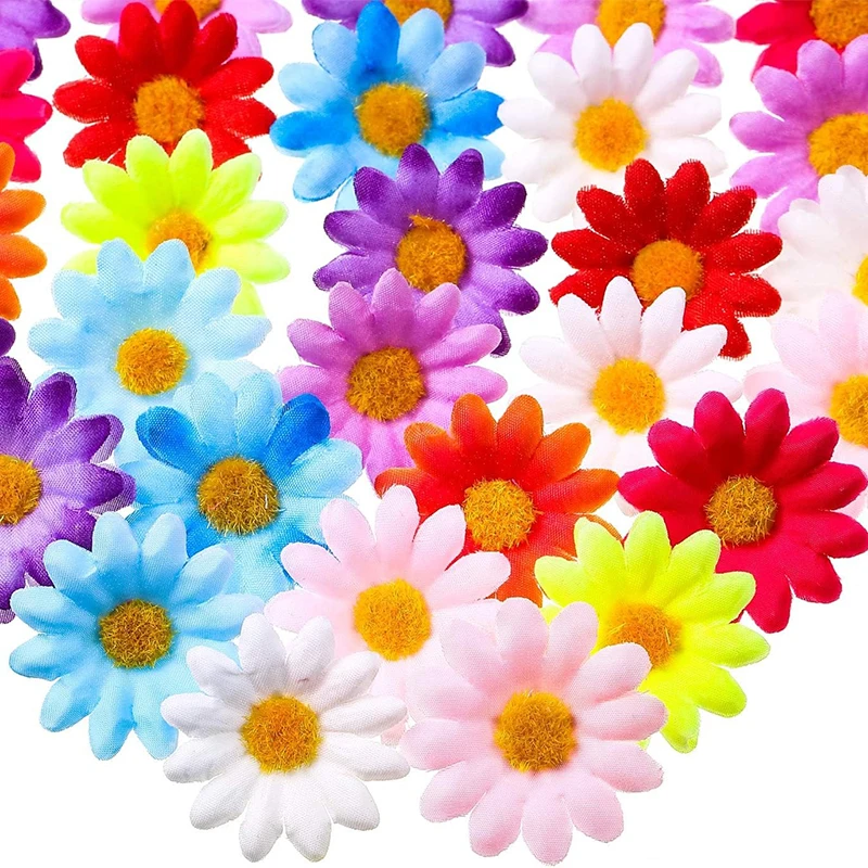 JTgugu 26 teste di fiori artificiali, 2 – 10 cm, diverse varietà, fiori finti, fiori artificiali, per fai da te, matrimoni, feste, decorazioni per torte, decorazioni artigianali, colore: bianco