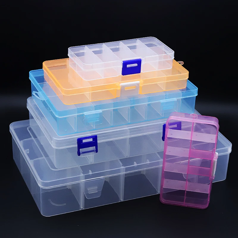 Colorful Portable 10-Slot Organizer Box for Jewelry, Tools, and Small Items
