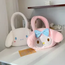  Sanrio Anime Cartoon Kuromi  Messenger  Bag  Cinnamoroll  My Melody Cute Girly Heart Holiday Gift Winter Shoulder Trend Bag Gift 