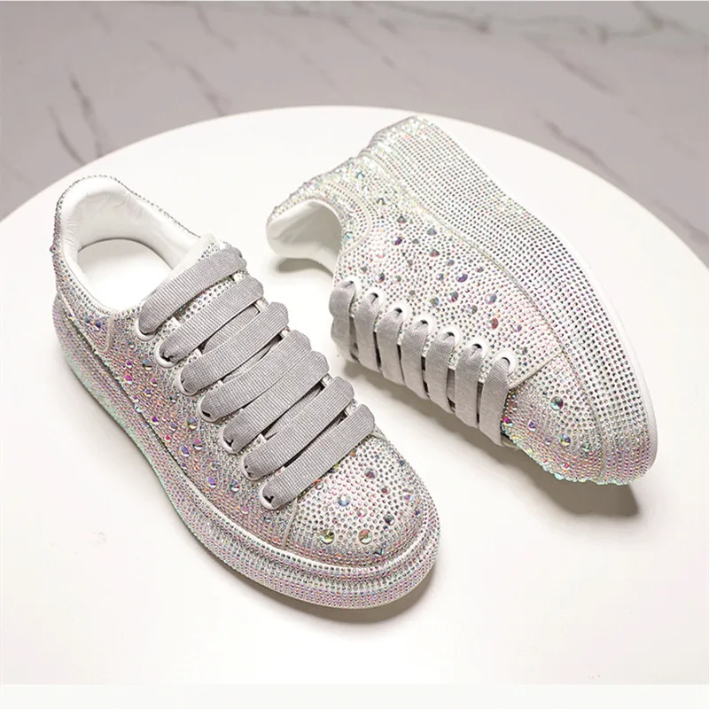 Shoes for Women Tennis Shoes Crystal Transparent Crystal Sneakers Women  Thick Soles Non-slip Large Size Versatile Shoes 40-43 - AliExpress