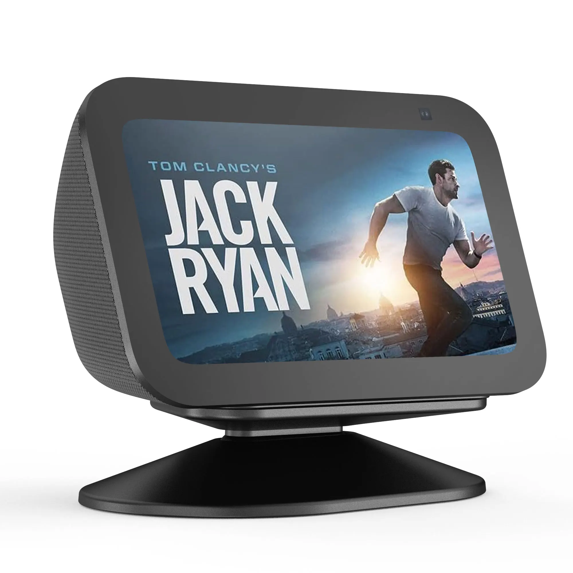 Echo Show 5 3세대 2023용 SPORTLINK 테이블 홀더 마그네틱 스탠드 조정 가능한 틸트 각도 미끄럼 방지 베이스 액세서리 블랙