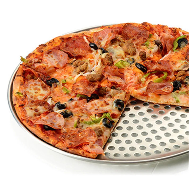 Non-Stick Pizza Pan Bakeware Aluminium alloy Pizza Plate Round Deep Dish Pan Tray Mold Mould Baking Tools