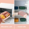 1PCS Microwave Lunch Box Silicone Bowl Dinnerware Food Storage Container Children School Office Portable Baby Feeding Bento Box 4