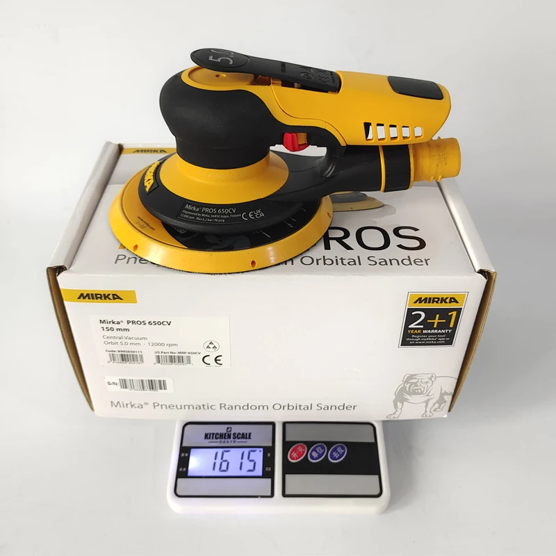 Original Finnish Car Polishing Grinding Mirka Pneumatic Sander Polisher Air Sander 6 Inch 150mm Grinder Orbital
