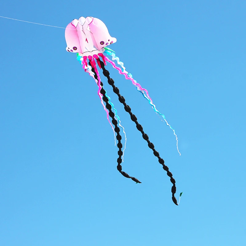 free shipping 20m large jellyfish kite flying soft kites for adults reel weifang big kite