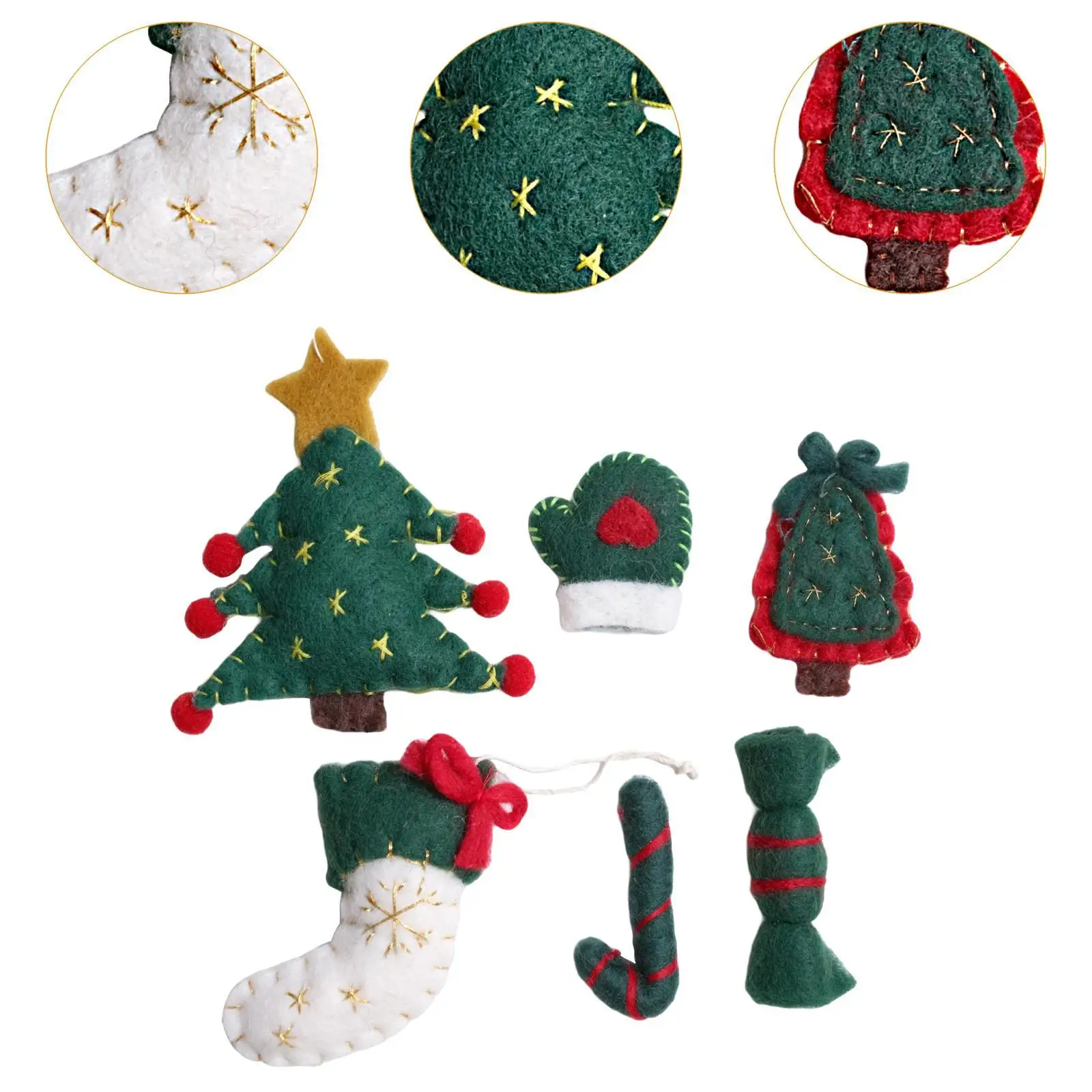Handmade Felt Christmas Ornaments Christmas Craft Kits for Home Office Sewing Craft Make Your Own Ornament Felt Ornament Kit Handmade Felt Christmas Ornaments Christmas Craft Kits for Home Office Sewing Craft Make Your Own Ornament Felt Ornament Kit