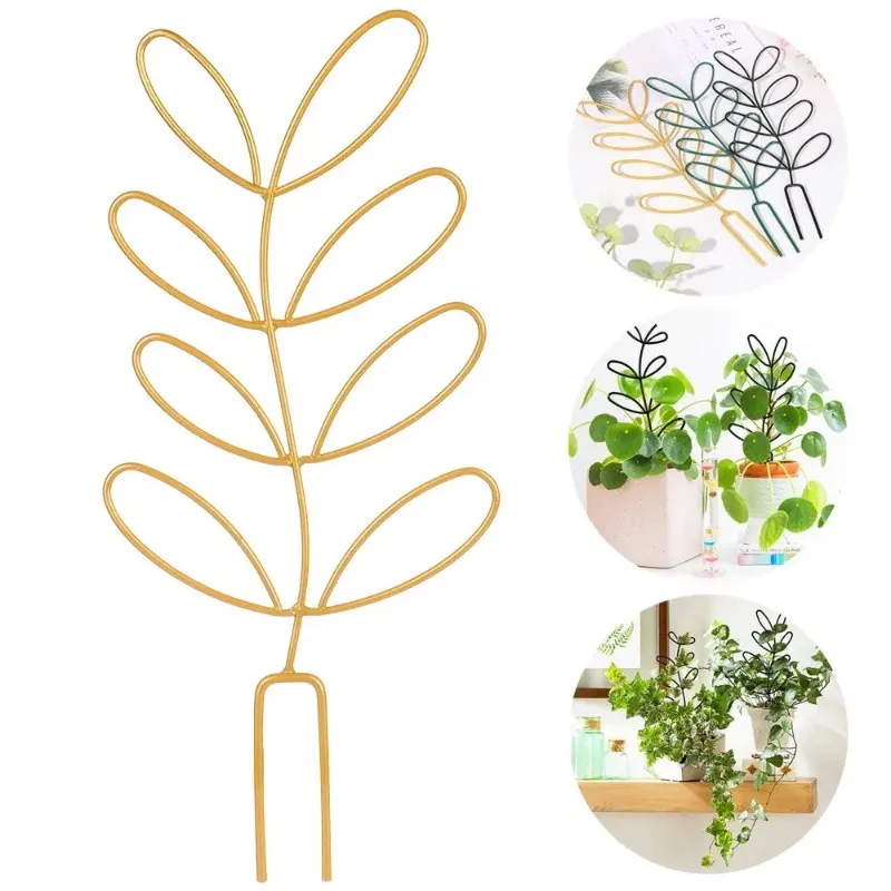 Creative Potted Ornament Plant Trellis Garden Arrangement Leaf Shape Bracket Vine Climbing Support garden trellis