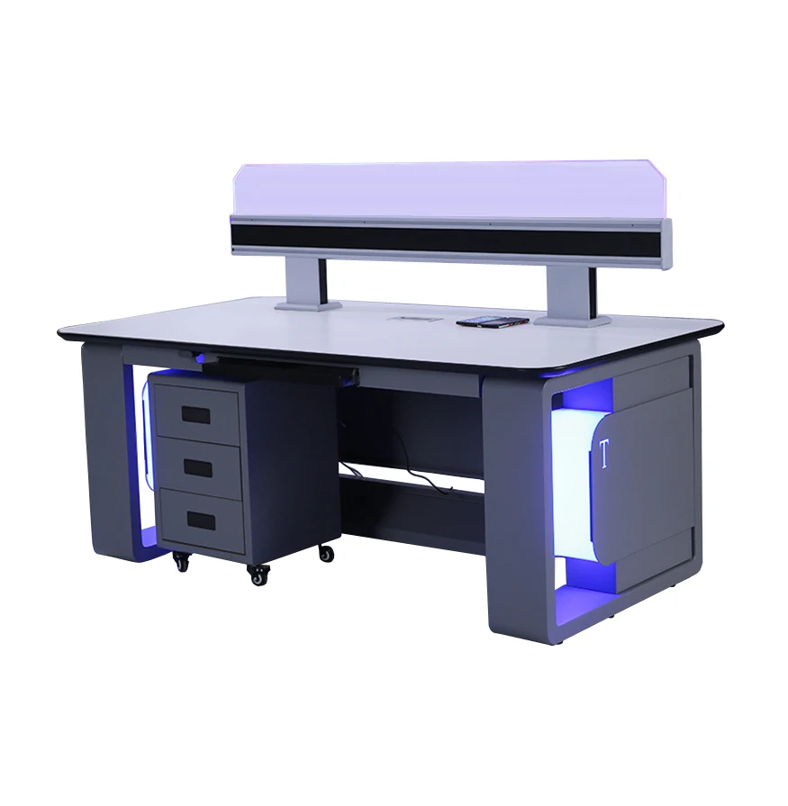 HAOYUAN Source Factory Modular Workstations LED Electric Lifting Office Furniture Desk Command Control Center Office Tables haoyuan source factory modular workstations led electric lifting office furniture desk command control center office tables