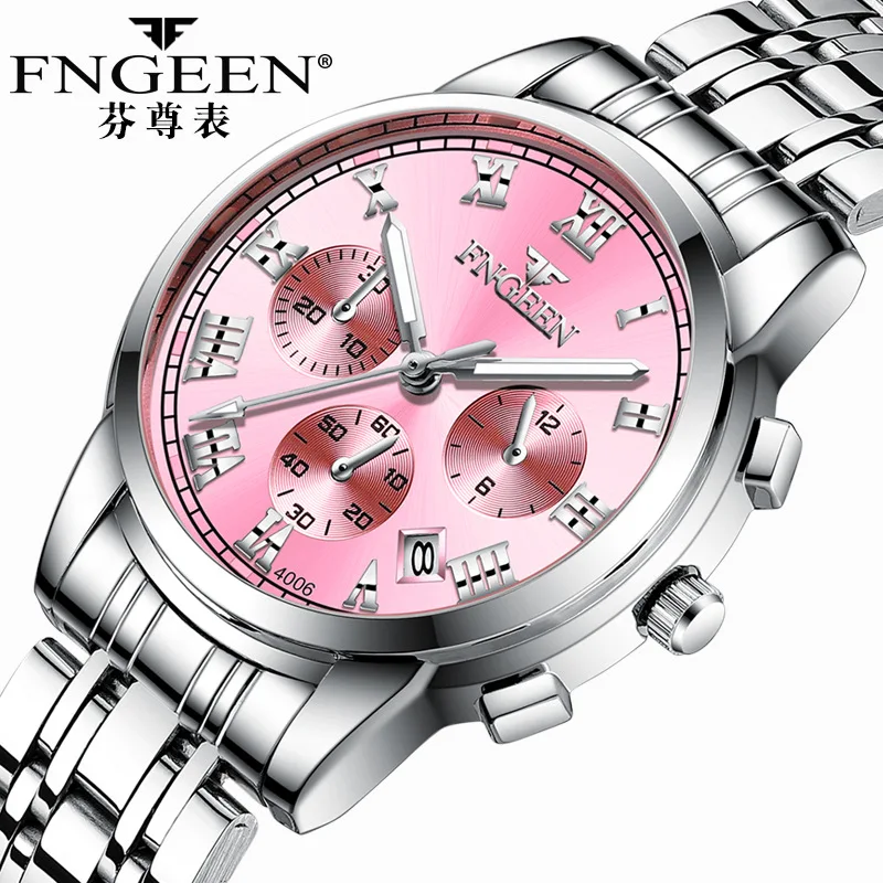FNGEEN Luxury Quartz Watch Women Elegant Stainless Steel Watch Luminous Waterproof Date Wristwatch Ladies Dress Watch  Ms4006 2
