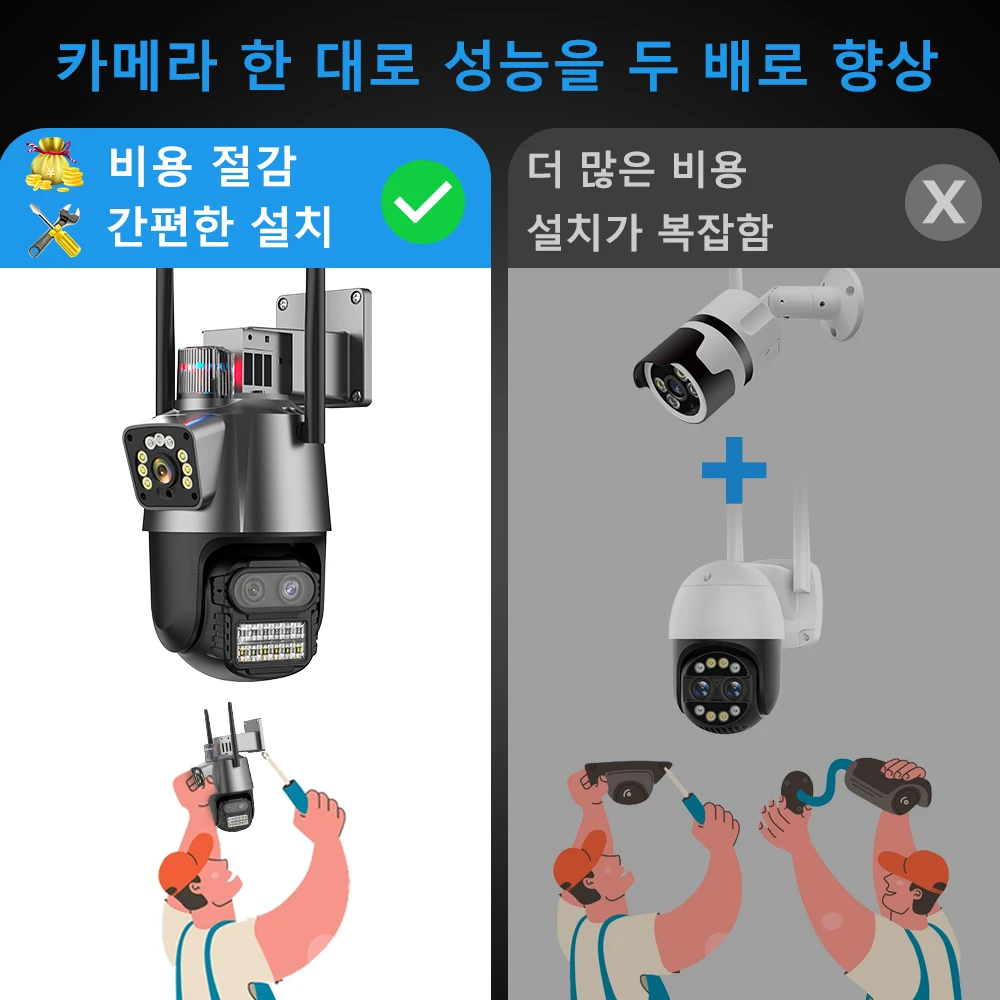 ߿  ũ  ķ, ڵ   , iCSee, 3  9MP 4K  IP ī޶, 8MP 8X  PTZ ī޶