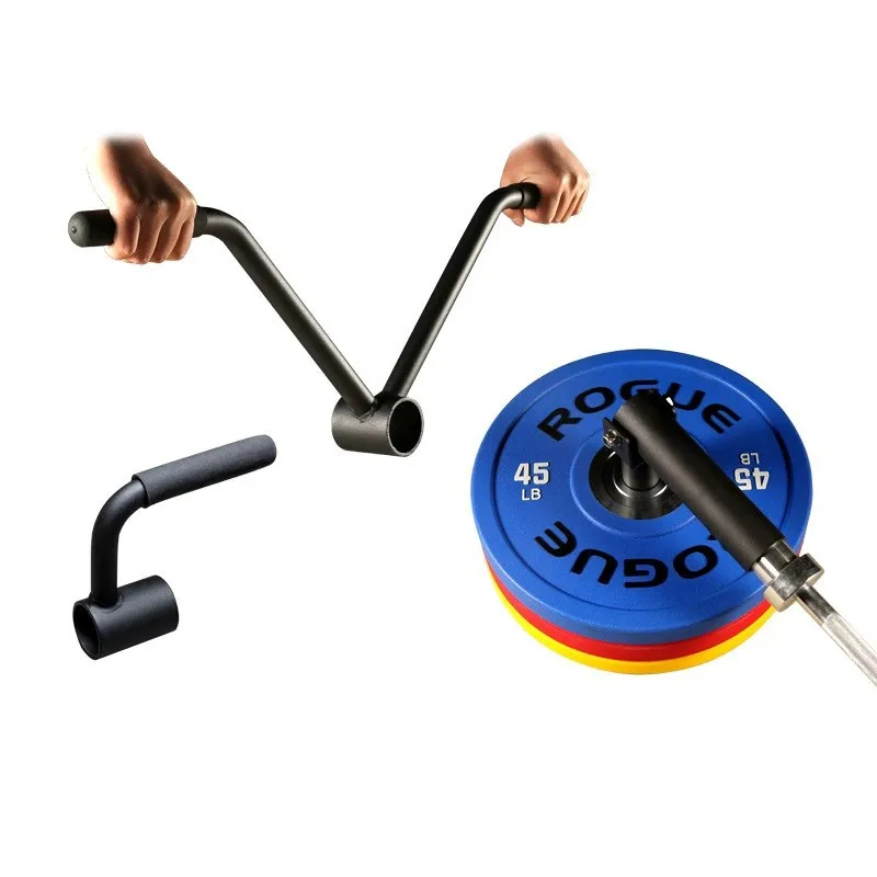 

Home Gym Barbell Attachment Hand Grips Fitness Rowing V-Bar Core Strength Trainer T-Bar Row Plate Post Insert Landmines Handles