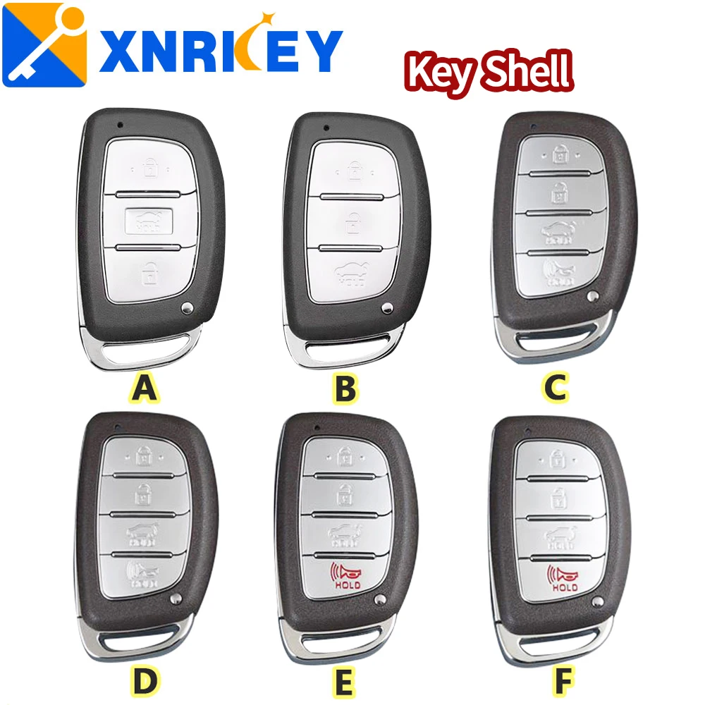 XNRKEY 3/4 Button Replacement Remote Car Key Shell Case Fob for Hyundai IX25 IX35 Sonata Tucson 2014-2018 No Battery Holder xinyuexin flip remote car key shell fob case for hyundai hb20 santa fe ix35 ix45 accent i40 3 buttons replacement case fob shell