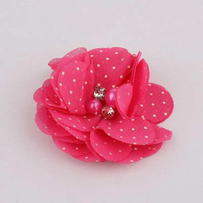 10PCS 2 "35 Farben Mini Chiffon Stoff Blume Für Hochzeit Einladung Künstliche Blumen Für Kleid Dekoration – Detail 21