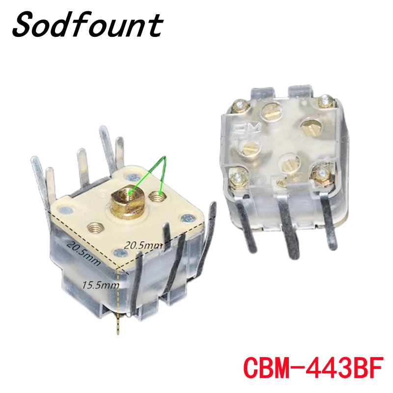 2pcsPotentiometerSwitchCbm443bfAmFmRadioThinFilmVariableCapacitor270pDouble20pfm