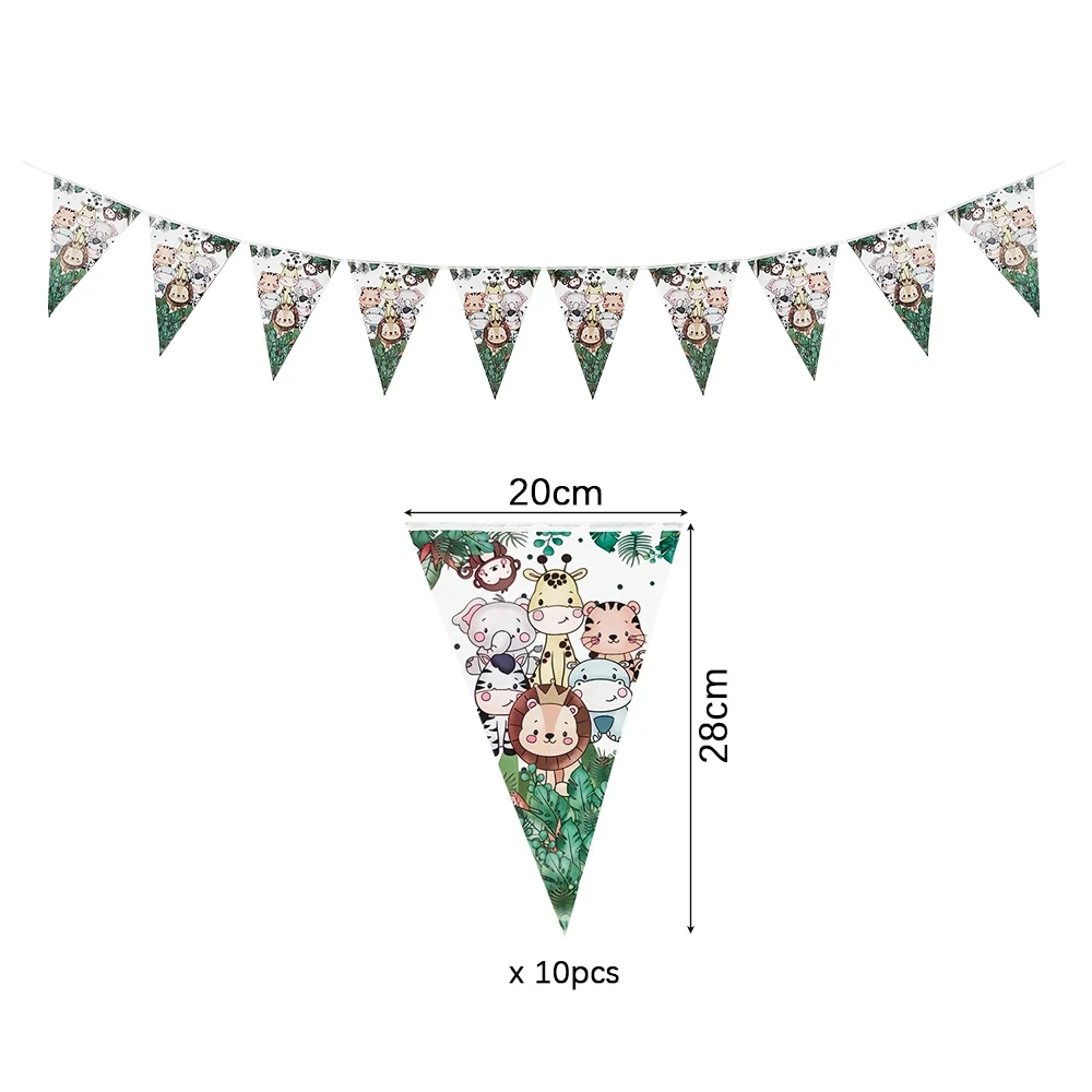 Dschungeltiere, Party-Banner, Girlande, Hängedekoration für Kinder, Wild One, Dschungel-Safari-Tiere, Thema, Geburtstagsparty-Dekoration, Banner – Detail 4