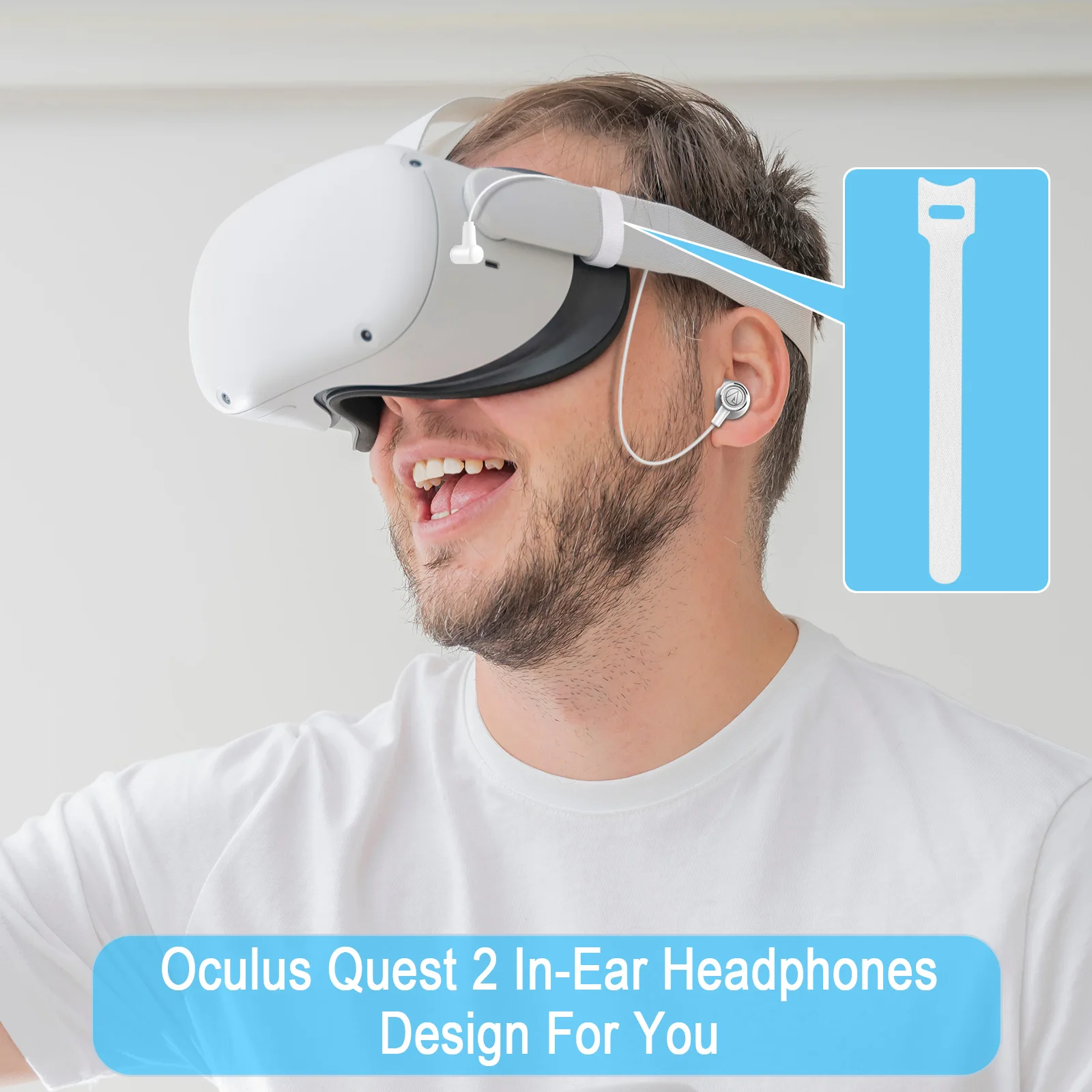Okcsc Q50 Vr Gaming In-ear Earphones For Oculus Quest Meta