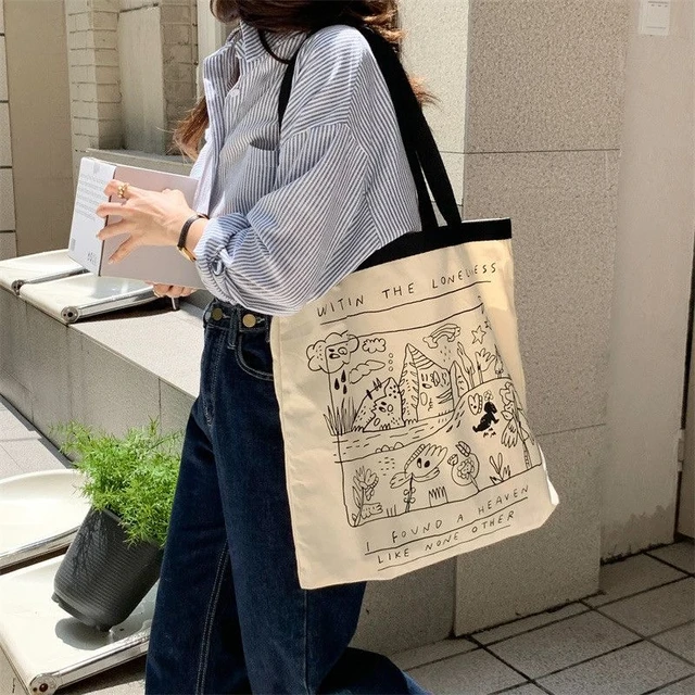 Large Totes High-capacity Bags Autumn Female 2023 New Denim Hand-held  Shopping Bags Letters Shoulder Tote Bag - AliExpress