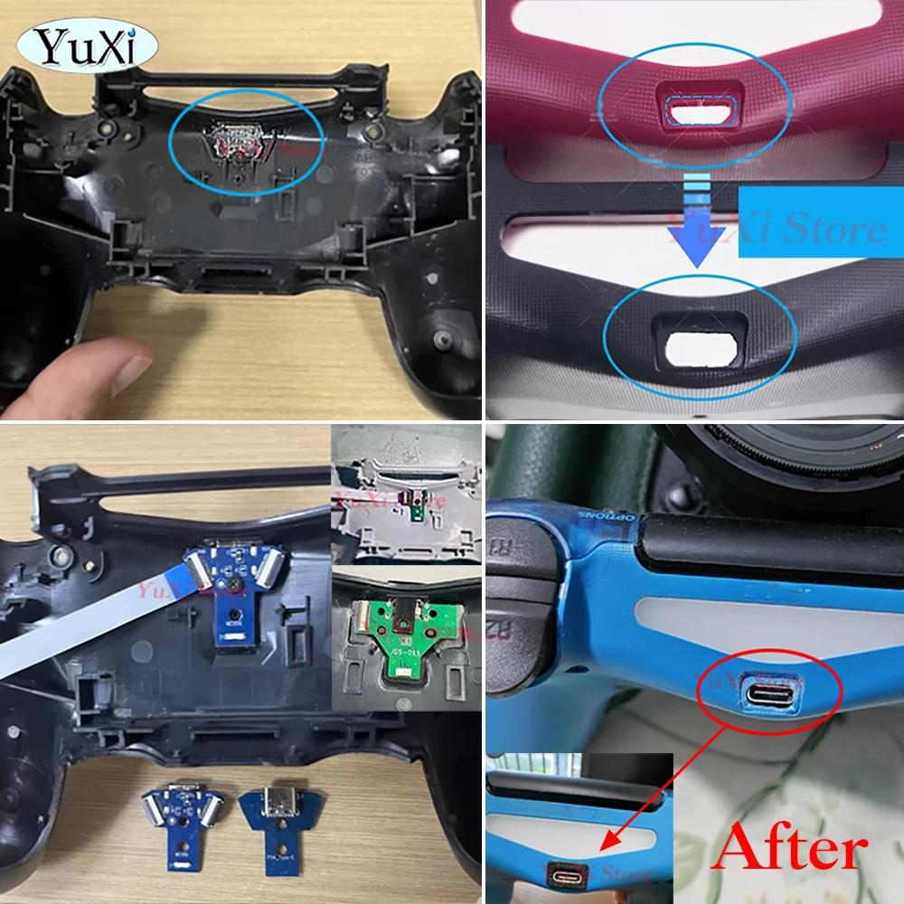For PS4 Pro Slim USB Type-C Charging Board Mod For JDS -001