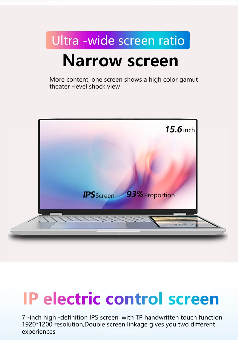 Dual Screen Gaming Laptop Touchable Ultra Slim Laptops New Notebook 16Gb 32Gb Ra