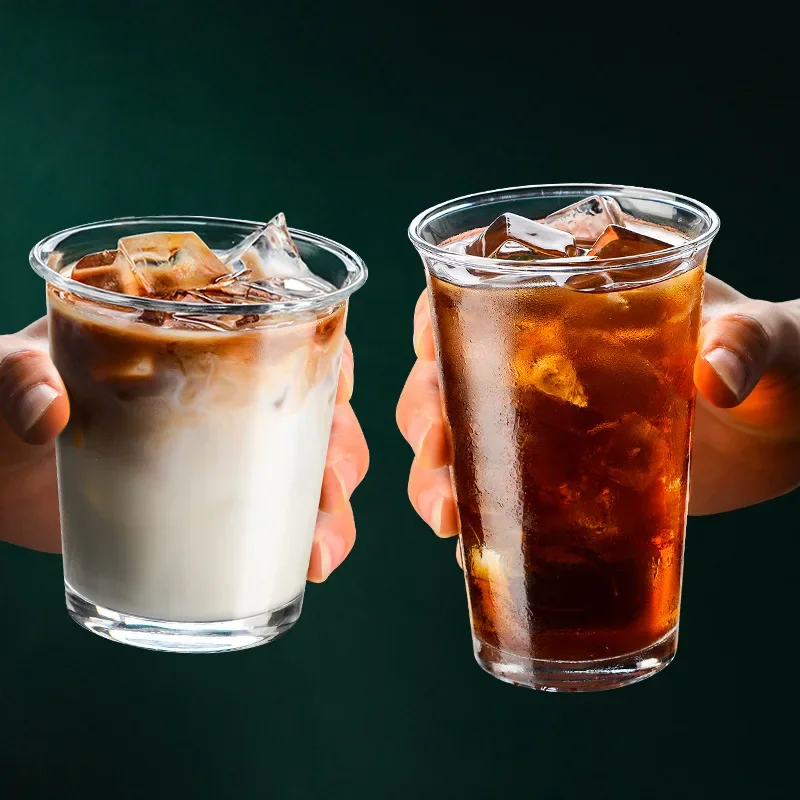 Tumbler Glasses Cup for Juice Beverage Milk SodaTea Clear Borosilicate Drinking Glasses,350ML Iced Coffee Glasses, Beer Glasses