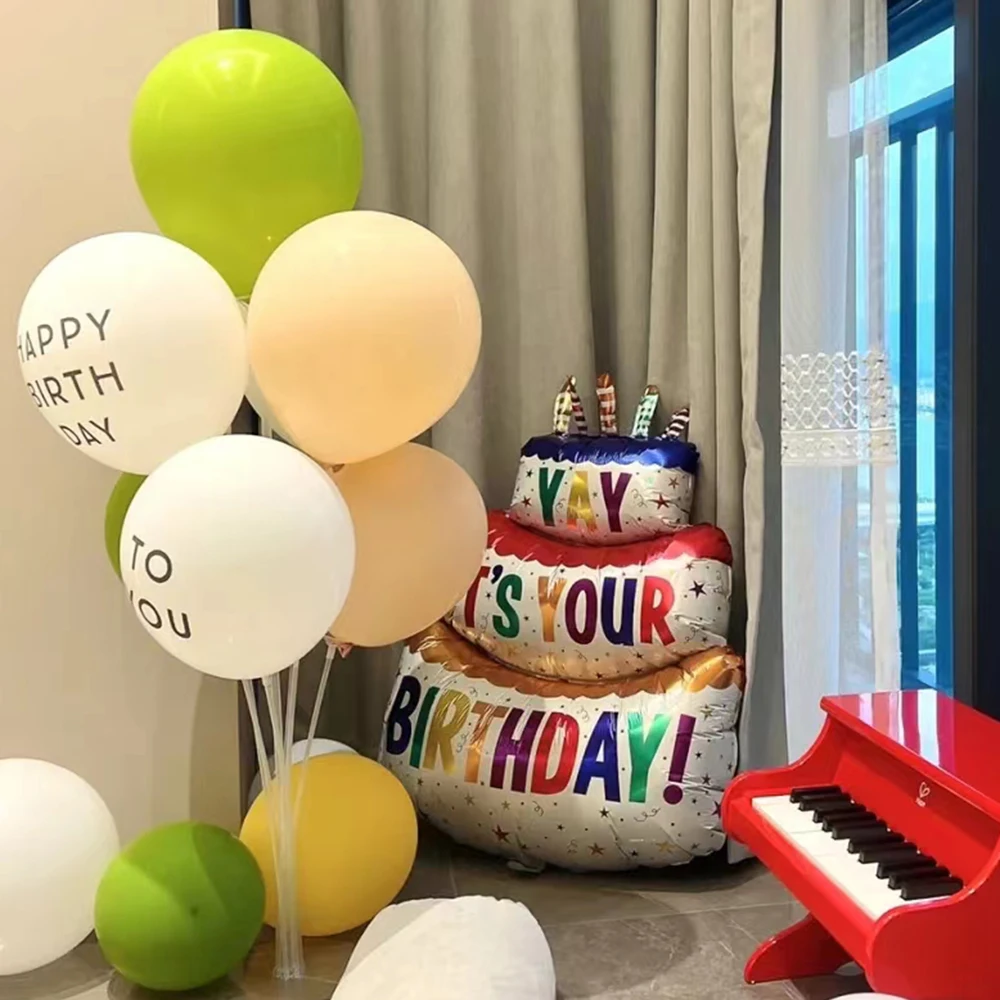 Ballon En Film D'aluminium À Trois Couches, Bougie De Couleur, Pour Gâteau  D'anniversaire, Pour Fête Prénatale, Pour Enfants - Ballons Et Accessoires  - AliExpress