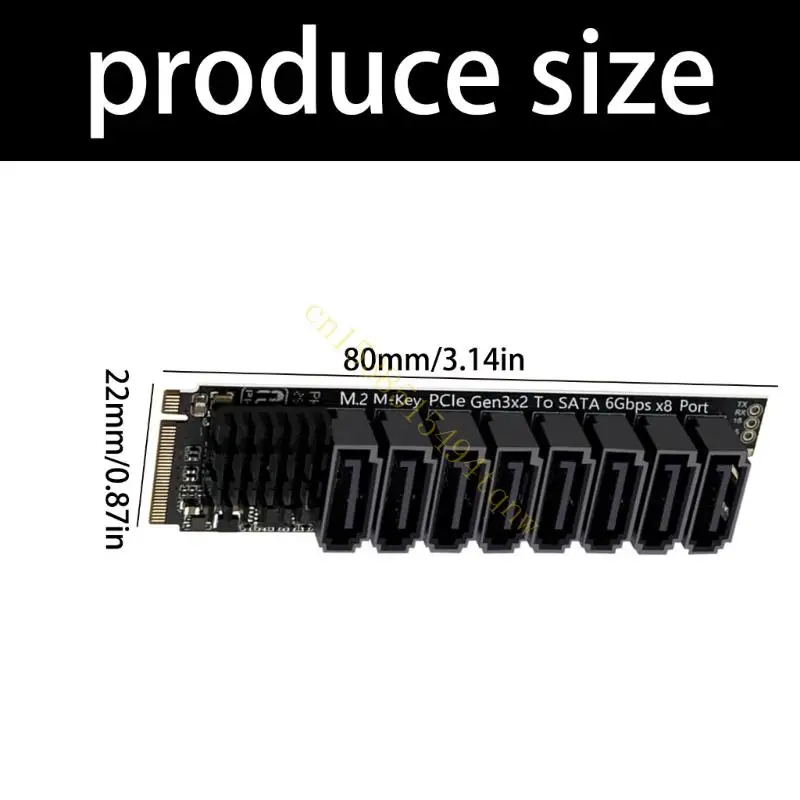 M.2 NVME PCIE-SATA3.0 6Gbps 하드 드라이브 확장 PCIE 어댑터 카드 알루미늄 방열판 6 포트 확장 카드 45BD