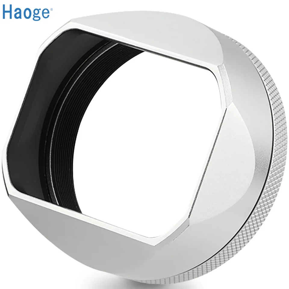 Camera Lens Shade Protector Haoge Square Metal Lens Hood With 49mm Adapter Ring For Fujifilm X100V, X100F, X100T, X70 & More Nikon Zf - View #10