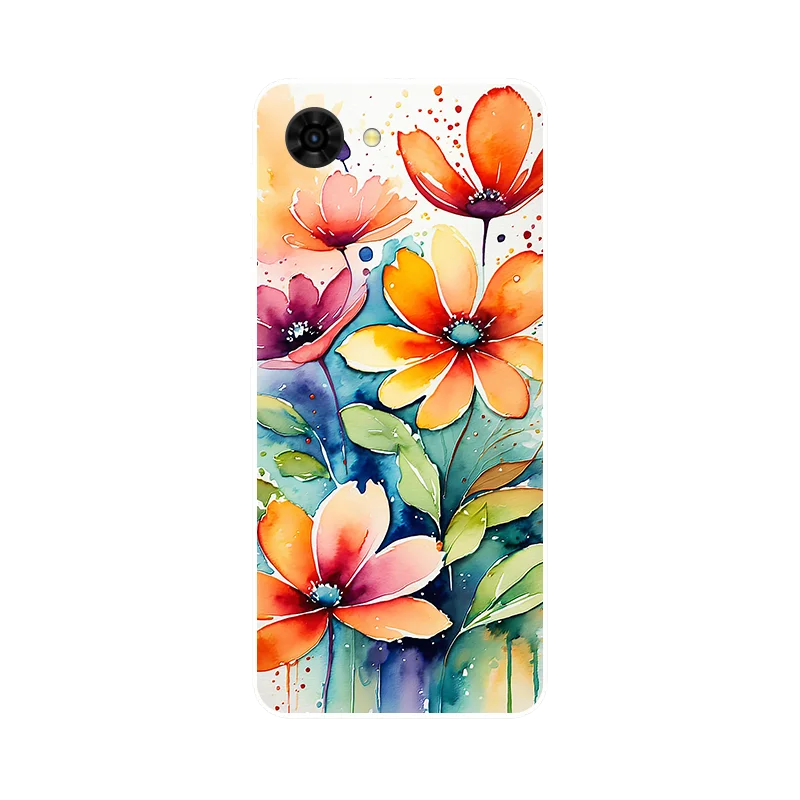 Charming Floral Panda TPU Soft Silicone Phone Case - Protective Back Cover