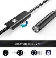 Caméra Endoscope TYPE-C IP67 Étanche 6 gible Réglable USB Android Flexible Inspection Borescope Caméras pour Téléphone PC 7.0MM 3