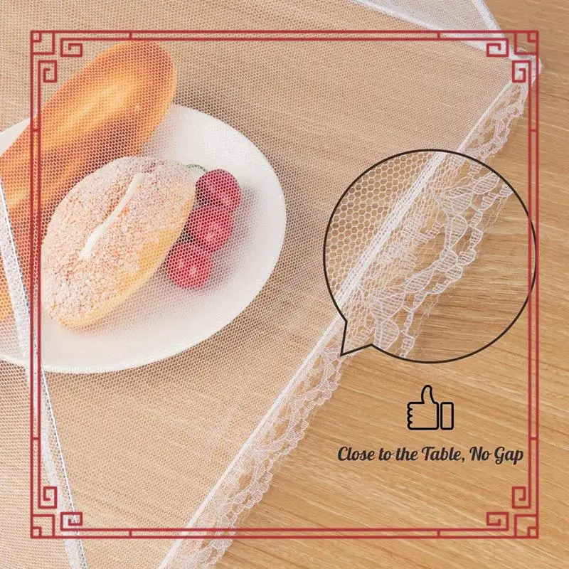 4 Pack Mesh Food Cover -14 Inch/16 Inch /17 Inch -Up Food Cover Tent Reusable&Collapsible Nets