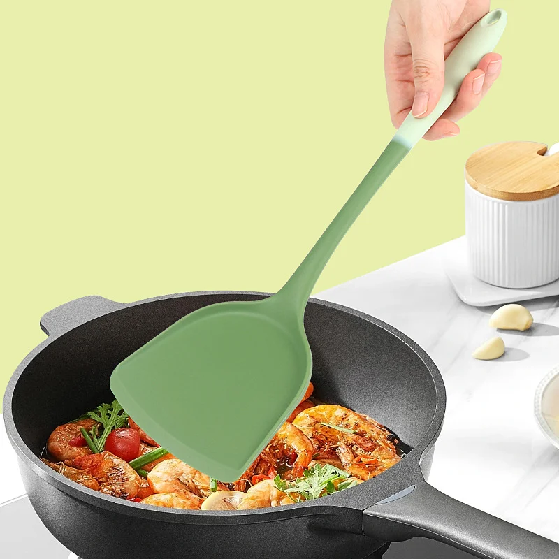 Premium 6-Piece Silicone Kitchen Utensil Collection: Spatula, Ladle, Slotted Turner, Pasta Spoon, Salad & Honey Scrapers