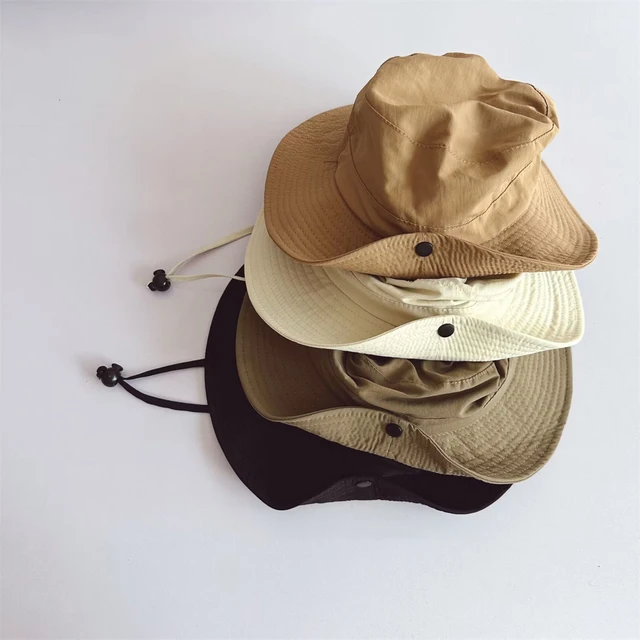 New Children Bucket Hats Summer Solid Color Sunhat Kids Fishing Hat Sunshade Visor Boys Girls Outdoor Fashion Beach Cap For 2-6Y 2